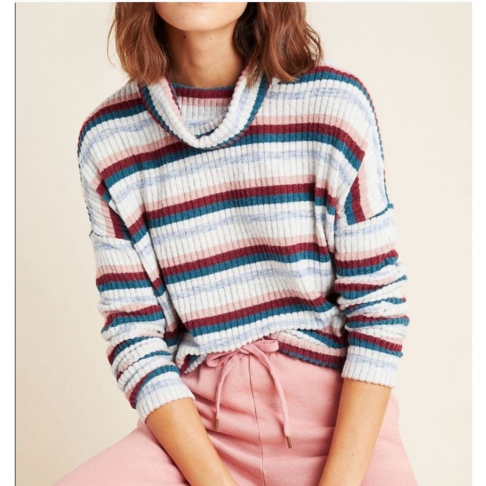 Women's Anthropologie Saturday Sunday Striped Pullover Sweater Size S
